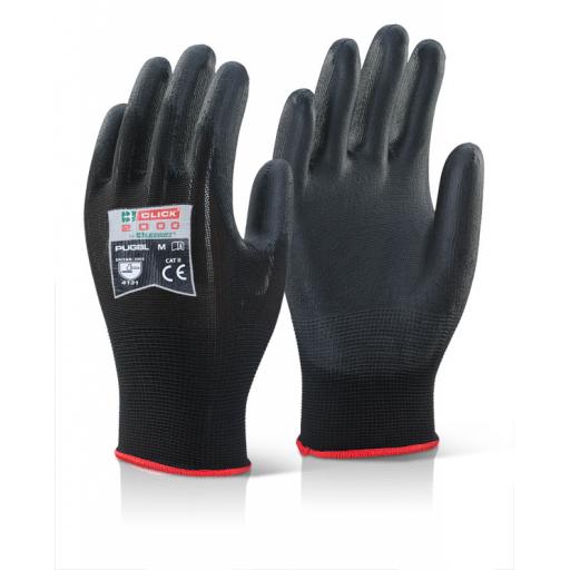 PU Coated Black Gloves (Per Pair)
