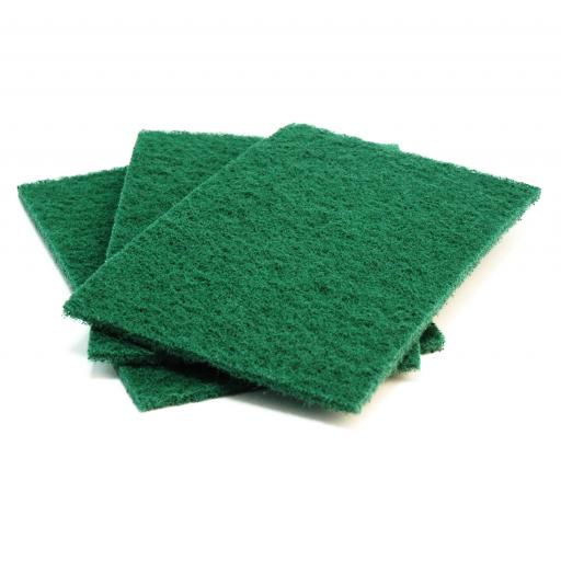 Heavy Duty Green Scouring Pads (Pack of 10)