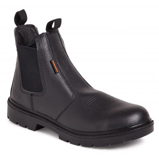 Black Buffalo Grain Leather Dealer Boot
