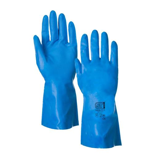 丁腈N15橡胶手套（蓝色） - 每对
