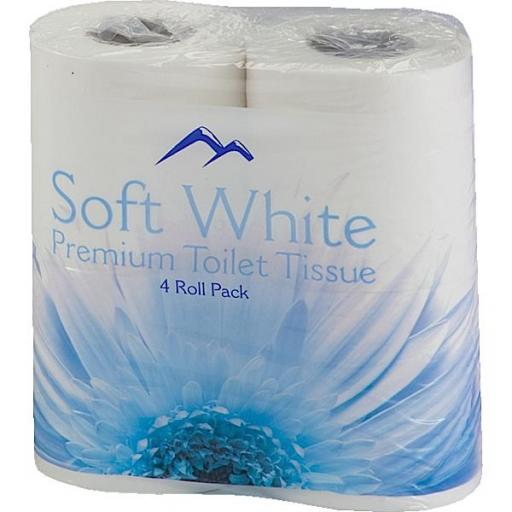 Soft White 3 Ply Premium Toilet Rolls (Pack of 36)